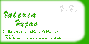 valeria hajos business card